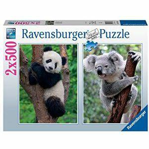 Puzzel Panda & Koala (2x500 Stukjes) Ravensburger Legpuzzels